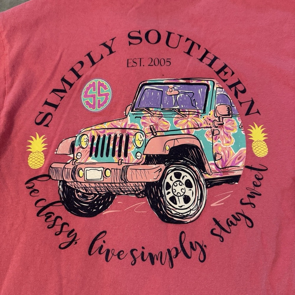 Simply Southern 100% Cotton Long Sleeve Graphic T-Shirt Womens Small
